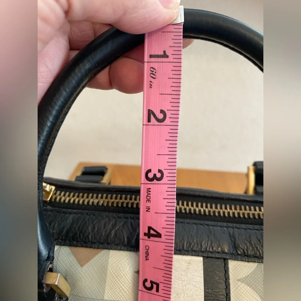 L.A.M.B Gwen Stefani Satchel Small Bag Leather,PVC,Geometric, Gold Hardware - Picture 12 of 16